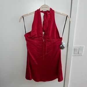 Princess Polly Red Halter Mini Dress